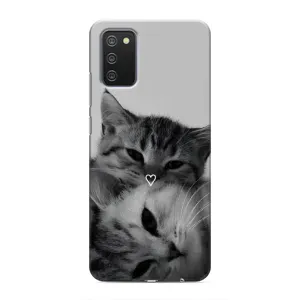 Чохол з малюнком кіт на Samsung Galaxy A02s (Пара котів)