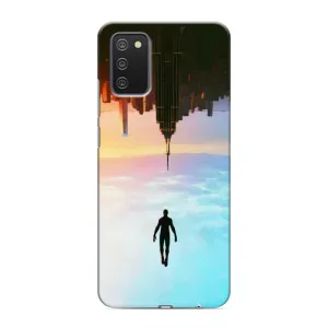 Чехол с человеком пауком для Samsung Galaxy A02s - (AlphaPrint) (Паук человек)