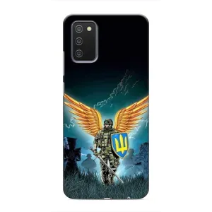 Чехлы с картинкой ЗСУ для Samsung Galaxy A02s (AlphaPrint) (Солдат ЗСУ)
