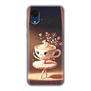 Чехол с мемом Тралалело тралала на Samsung Galaxy A03 Core (Балерина капучина)