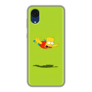 Чехол с Симпсонами для Samsung Galaxy A03 Core (VPrint) (Барт Симпсон)