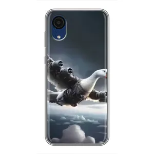 Чехол с мемом Тралалело тралала на Samsung Galaxy A03 Core (Бомбардини гусини)