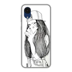Чехол с печатью для Samsung Galaxy A03 Core - (Мода) (AlphaPrint) (Фото девочки)