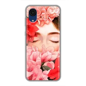 Чехлы (ART) Цветы на Samsung Galaxy A03 Core (VPrint) (Глаза в цветах)