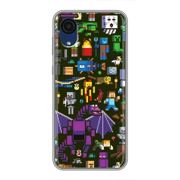 Чохол з принтом «Колаж Майнкрафт» для Samsung Galaxy A03 Core