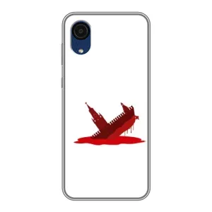 Чехол с принтом (Русский корабль...) для Самсунг А03 Кор (AlphaPrint) (Кремлевский Корабль)