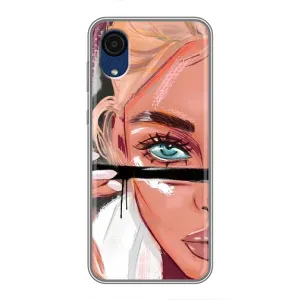Чехол с печатью для Samsung Galaxy A03 Core - (Мода) (AlphaPrint) (Макияж)