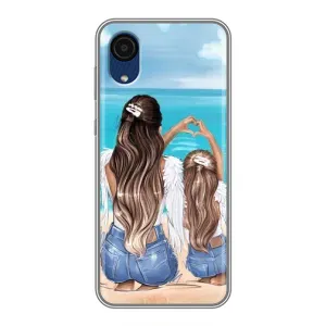 Чехол с печатью для Samsung Galaxy A03 Core - (Мама с ребенком) (AlphaPrint) (Мама с доченькой)