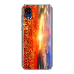Чехол с картинкой (Стильные) для Самсунг А03 Кор - (AlphaPrint) (Поле тюльпанов)