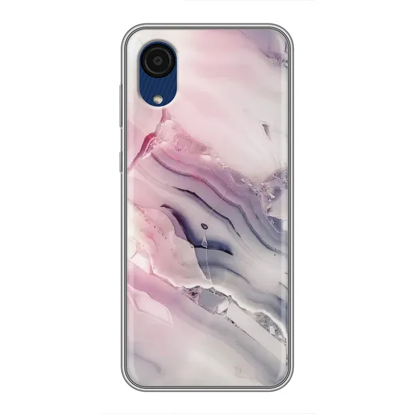 Чехол с принтом «Пурпурный Мрамор» для Samsung Galaxy A03 Core