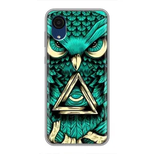 Чехол с птицами на Samsung Galaxy A03 Core (VPrint) (Сова с глазом)