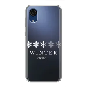 Зимние Чехлы для Самсунг А03 Кор - прозрачный фон (Winter loading)