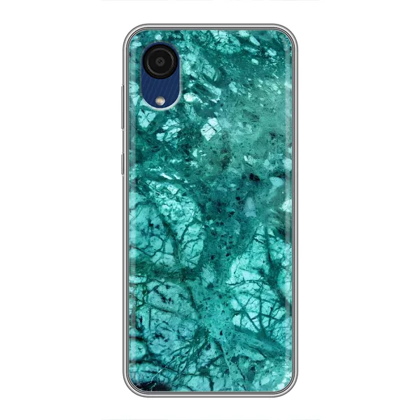 Чехол с принтом «Зеленый мрамор» для Samsung Galaxy A03 Core
