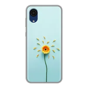 Чехлы с Цветами для Samsung Galaxy A03 Core (VPrint) (Желтый цветок)