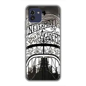 Чехол с дизайном Венздей 2 на Samsung Galaxy A03 (A035) (Ворота Академии Невермор)
