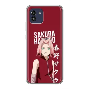 Чехлы Персонажи Аниме Наруто для Samsung Galaxy A03 (A035) (AlphaPrint) (Аниме Сакура)