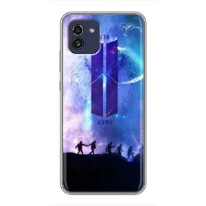 Чехлы BTS для Samsung Galaxy A03 (A035) (AlphaPrint) (Army BTS)