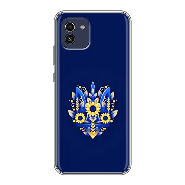 Чехол с принтом «Цветочный Герб» для Samsung Galaxy A03 (A035)