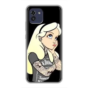 Чехол с печатью для Samsung Galaxy A03 (A035) - (Мода) (AlphaPrint) (Девочка в тату)