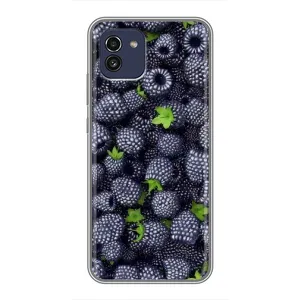 Чехлы с Фруктами для Samsung Galaxy A03 (A035) (VPrint) (Ежевика)