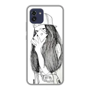 Чехол с печатью для Samsung Galaxy A03 (A035) - (Мода) (AlphaPrint) (Фото девочки)