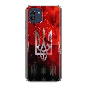 Украинские Чехлы для Samsung Galaxy A03 (A035) с картинкой УПА (AlphaPrint) (ГЕРБ УПА)