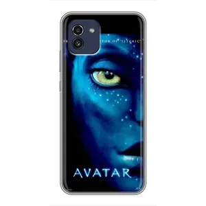 Чехлы с фильма АВАТАР для Samsung Galaxy A03 (A035) (AlphaPrint) (глаз Аватара)