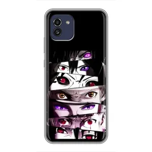 Чехлы Персонажи Аниме Наруто для Samsung Galaxy A03 (A035) (AlphaPrint) (Глаза Anime)