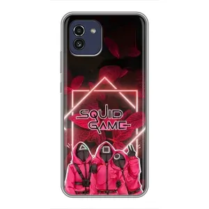 Чехол Гра в кальмара для Samsung Galaxy A03 (A035) (Охранники Игра кальмара)
