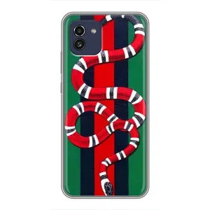 Чехлы ГУЧЧИ для Самсунг А03 (AlphaPrint) (Gucci змия)