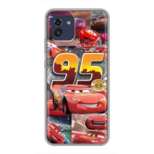 Силиконовый чехол Маквин для Samsung Galaxy A03 (A035) (Коллаж Молния Маквин)