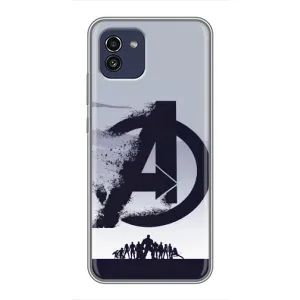 Чехлы с героями Марвел Samsung Galaxy A03 (A035) (VPrint) (Команда А)
