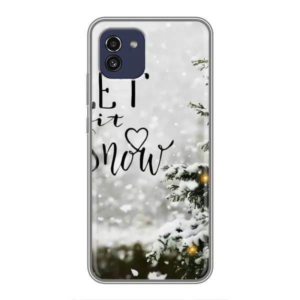 Чехол с принтом «Let it snow» для Samsung Galaxy A03 (A035)