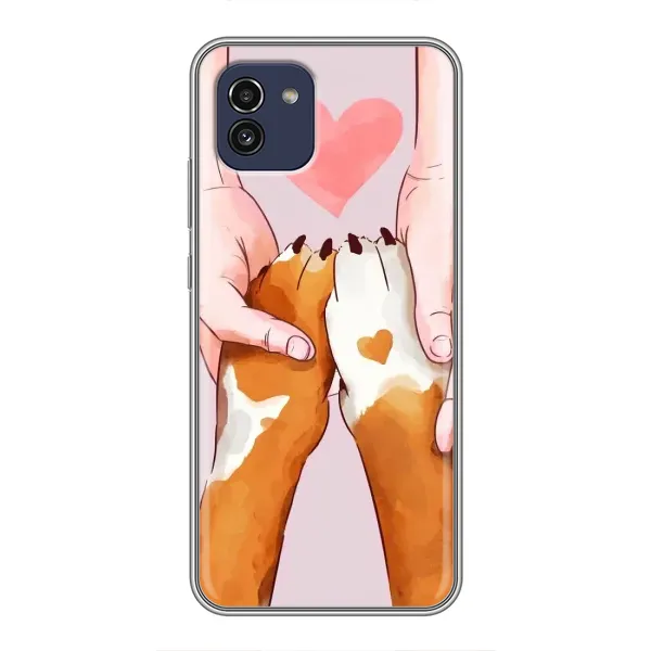 Чохол з принтом «Любовь до собак» для Samsung Galaxy A03 (A035)