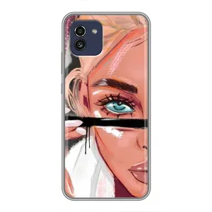 Чехол с печатью для Samsung Galaxy A03 (A035) - (Мода) (AlphaPrint) (Макияж)
