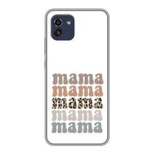Чехлы для мамы на Samsung Galaxy A03 (A035) (Текстовый коллаж мама)