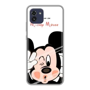 Эксклюзивный чехол для Samsung Galaxy A03 (A035) (AlphaPrint - Мультяшные) (Маус Микки)