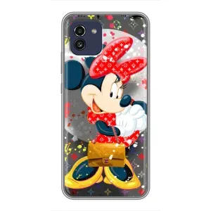 Чехол Disney Mouse Samsung Galaxy A03 (A035) (PREMIUMPrint) (Minni с бантиком)
