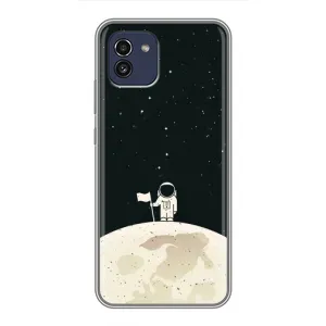 Космические Чехлы для Самсунг А03 (VPrint) (На луне)