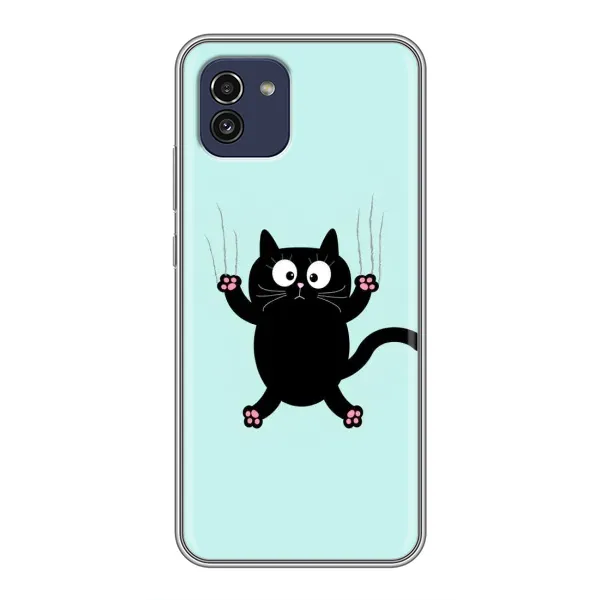 Чехол с принтом «Падающий кот» для Samsung Galaxy A03 (A035)