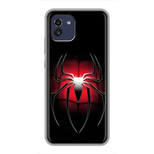 Чехол с человеком пауком для Samsung Galaxy A03 (A035) - (AlphaPrint) (Паук марвел)