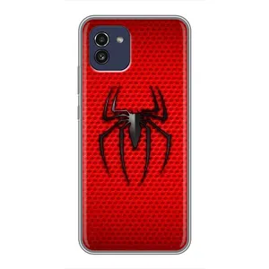 Чехол с человеком пауком для Samsung Galaxy A03 (A035) - (AlphaPrint) (Паук Марвел)