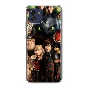 Чехол как приручить дракона на Samsung Galaxy A03 (A035) (Персонажи дракона)