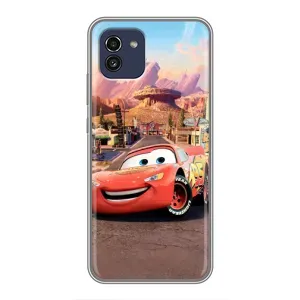 Силиконовый чехол Маквин для Samsung Galaxy A03 (A035) (Радиаторный Спрингс Маквин)