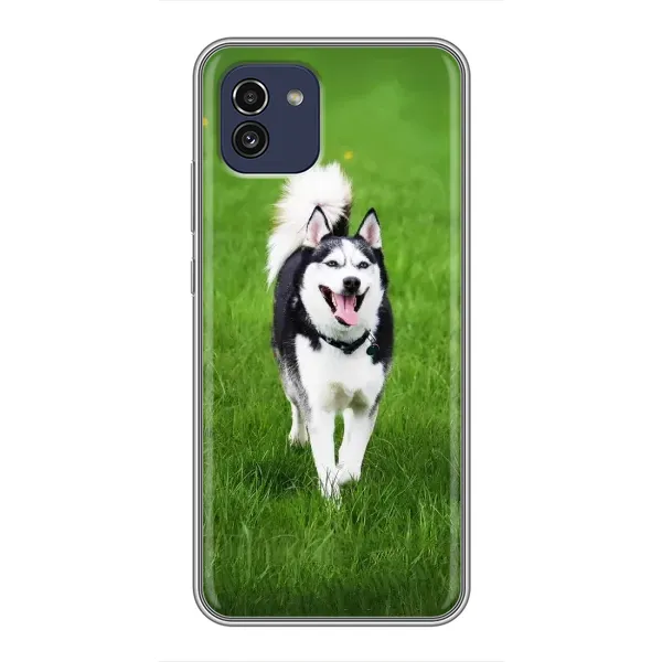 Чехол с принтом «Радостный Хаски» для Samsung Galaxy A03 (A035)