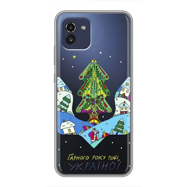 Чехол с принтом «Рождественский герб» для Samsung Galaxy A03 (A035)
