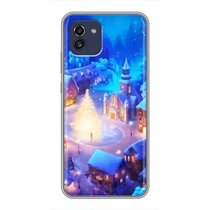 Рождественские Чехлы для Samsung Galaxy A03 (A035) (VPrint) (Рождественский город)
