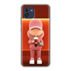 Крутые Чехлы Луи Виттон для Samsung Galaxy A03 (A035) (AlphaPrint) (С Кофе)