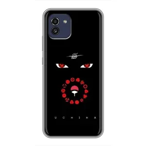 Чехлы на тему: Итачи Учиха для Samsung Galaxy A03 (A035) (AlphaPrint) (глаза Итачи)
