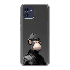 Чехлы с Обезьянами NFT для Samsung Galaxy A03 (A035) (AlphaPrint) (стильная обезьяна NFT)
